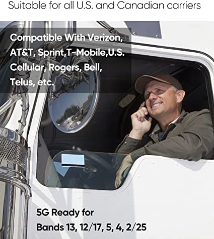 SOLIDRF CELL Phone Booster para RV Voche-Vehicle Celular Booster Compatível com todas as redes de transportadoras-Boosts