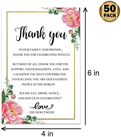 GRESTIDEAWORKSHOP 50 Recepção de casamento Agradecemos cartões de agradecimento Agradecemos Places Cards Cards Great Adição