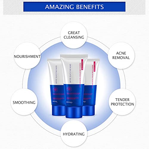 A essência da face bioaqua anti acne restaura células da pele Pimples delicado creme de limpeza de seda 100g / 3.5fl.oz