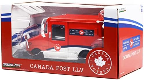 Canadá Post LLV LOND LONGE VIDA POSTAL VEÍCULO MODELO RED E BRANCO 1/24 Diecast by Greenlight 84108