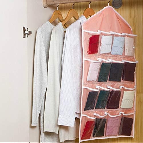 Organizador do armário suspenso de PVC com 16 bolsos, portas de armário prateleiras de parede de parede pequenos itens de armazenamento