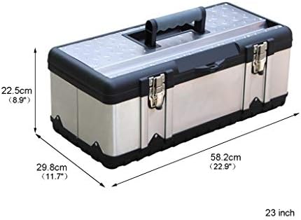 Caixa de ferramentas da caixa de ferramentas de 16 polegadas com alça confortável Caixa de armazenamento de dupla