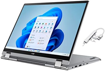 2022 O mais novo Asus ZenBook 2 em 1 15,6 ”Laptop de tela de toque FHD | AMD Ryzen 7 5700U | 8 GB de RAM | 256 GB