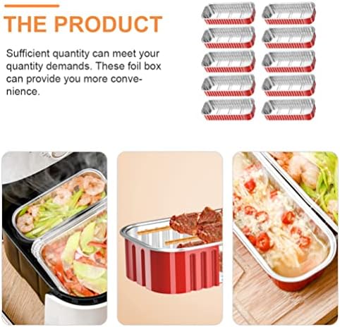 Bandeja de aeroporto de hemotão 10pcs Pasteiras de papel alumínio Painces de comida para viagem Prações de alimentos Recipientes