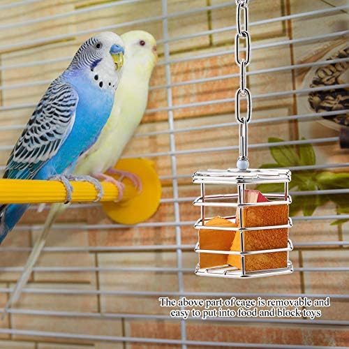 Parrots alimentador de gaiola de pássaro pendurado forrageado alimentador de brinquedos Inteligência de crescimento de gaiolas de gaiola para forragear transportadora de papagaios de brinquedos