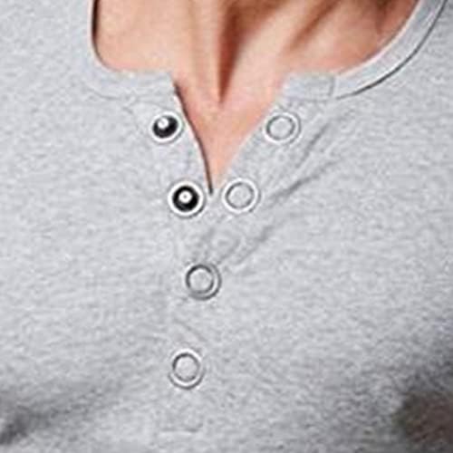 Botão de moda masculina Camiseta de algodão casual Fit Basic Basic Short Summer Summer Muscle Tee Tops