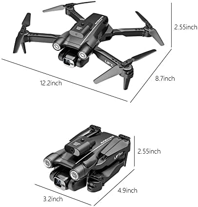 Zottel Kids Mini Drone com câmera dupla, quadcopter dobrável, presente de brinquedo de helicóptero RC para meninos e meninas, prevenção