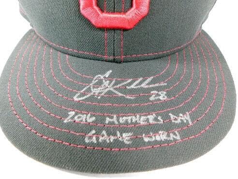 Corey Kluber Cleveland Dia da Mãe Capinho de bola assinado com coa - jogo MLB HATS MLB CHATS