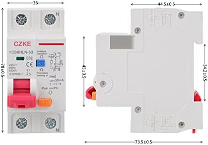 Kavju 30Ma RCBO MCB 230V 50/60 Hz Circuito de corrente residual com proteção contra corrente e vazamento 6/10/16/20/2010/32/40A