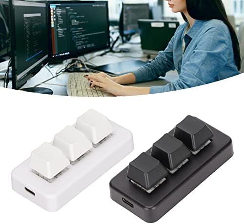 POMYA 3 Macropad -chave, RGB LIGADA OSU HID HID Teclado padrão, Macro de programação de teclado em jogos mecânicos, com interface