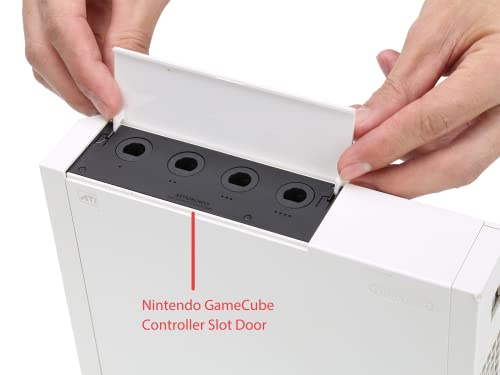 Wii Console Substituição Porta de poeira, 3 em 1 Reparação Tampa de slot para Nintendo Gamecube, NGC Conrtroller/NGC Memory/SD Slot Wid-White