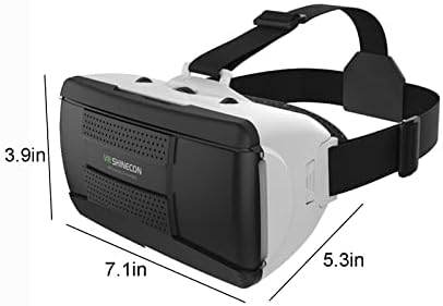 Óculos 3D VR, 360 ° Panorâmico Experiência imersiva Realidade virtual óculos de óculos de óculos de trabalho, para filmes de vídeo e jogos compatíveis sem fio Bluetooth All Smartphone