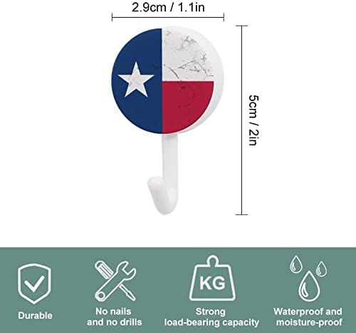 Bandeira do Estado do Texas angústias ganchos de plástico reutilizados ganchos adesivos pendurados ganchos de parede para