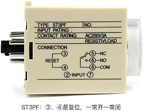 ANKANG ST3PF Relé de tempo AC220V Off de atraso do timer de tempo de tempo com 8pin 30s 60s 3m 10m