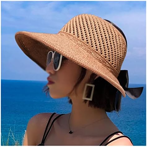 Zsedp Sun Hat Dobring Hat Flat Hat Hat Selshade Hat Feminino A viagem de verão é versátil