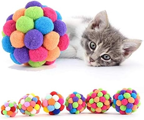 Wangnana 1PC/3PCS Fun Toy Toy Stuff Catnip Bell Handmade Bouncing Ball Supplies Pet Toy Toy Cat and Dog Integrated Device de