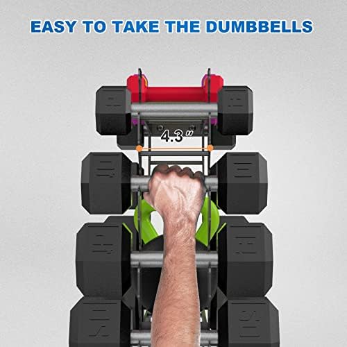 JX Fitness 2 Tier Dumbbell Rack Stand, Rack de Peso de Aço para Home Gym Dumbbell Storage, somente rack,