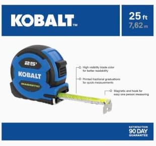Medida de fita de 25 pés Kobalt