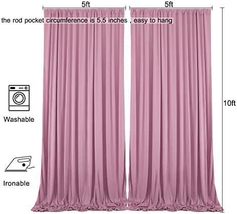 10x10 Rose Backdrop Curtain para festas rugas de casamento free rosa foto cortinas de pano de fundo decoração de tecido