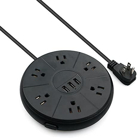 HJKOGH Múltipla faixa de tira de potência Sockets Electric Switch Surge Protector 6 Lidera os plugues elétricos dos EUA Carregador USB Carregador USB
