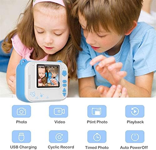 Gienex Kids Camera Instant Instant Impressor Camera de vídeo Digital Câmera de vídeo Digital 8m Criança de aniversário Presente Toys