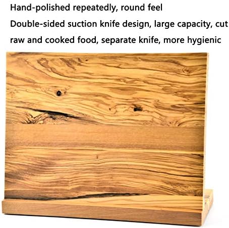 Bloco/titular da faca de faca de faca de madeira de azeitona de azeito