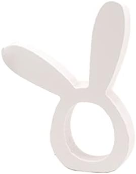 Nolitoy 10pcs guardanapo branco anéis de casa vintage decoração de casa branca decoração de coelho guardanapo titulares de coelho anel