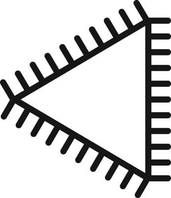 Arquivo de agulha de padrão suíço de Grobet 6-1/4 polegadas Três quadrados Corte 0