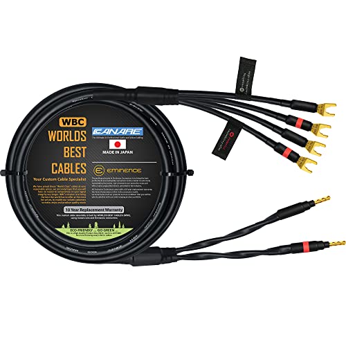Melhores cabos do mundo 3 pés - CANARE 4S11 - Audiophile Grade - HiFi Star -Quad Bi -Wire Speaker Cable para canal