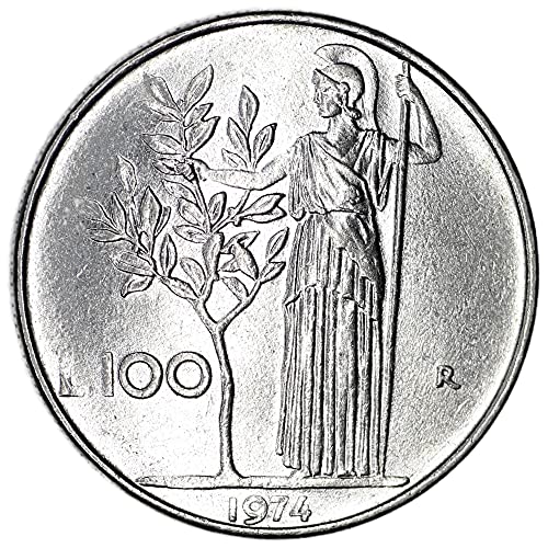 1974 It Itália 100 lire km 96.1 lire sobre não circulado