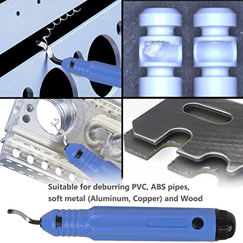 Saiper Deburing Tool Kit, alça NB1100 com 10pcs BS1010 HSS Blades- Cuttador de degustação de tubo rotativo à mão para