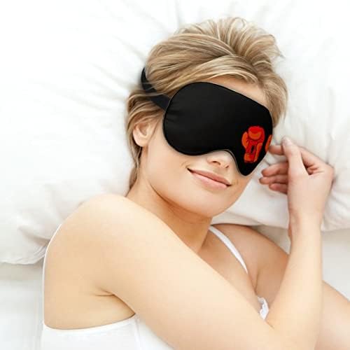 Luvas de boxe vermelha Máscara para os olhos do sono Tampas de olho macias bloqueando luzes vendidas com cinta ajustável