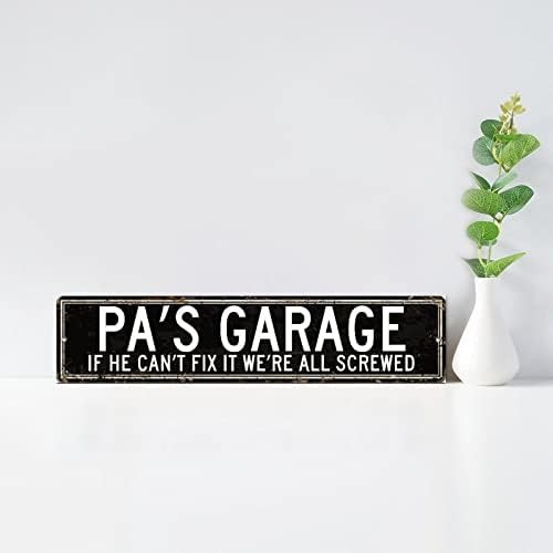 Madcolitote personalizou a garagem de PA se ele não conseguir consertar, somos todos parafusos sinal de rua vintage dia do