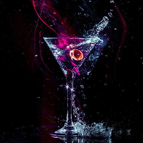 Jekosen Crystal Martini Glasses Caixa de presente de 9 onças de 4 coquetéis de coquetéis premium forte sem chumbo claro