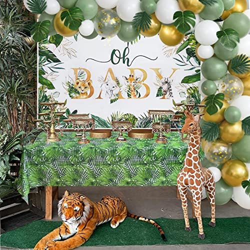 Golray 99pcs Sage Green Baby Shower Decorações para menino com safari Garland Arch Arch OH