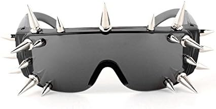 MinCl/Punk Rocker Large Shield Spike Fashion Rodty Club Sunglasses