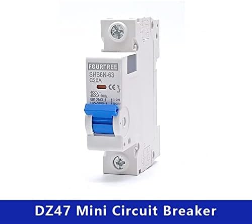 Gruni 1pcs 1 pólo 230v ~ ctype mini circuito interruptor miniatura interruptor de ar em miniatura mcb montagem 18mm