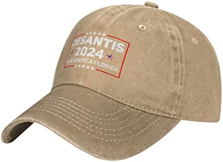 Tureiop DeSantis 2024 Faça da América Florida Hat for Men Women Ron DeSantis 2024 Presidente Baseball Cap Black Snapback Hat