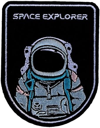 Tenner.LONDON SPACE Explorer Bordado de bordado de ferro ou costurar em motivos bordados NASA Astronauta Appliques Space Explorer