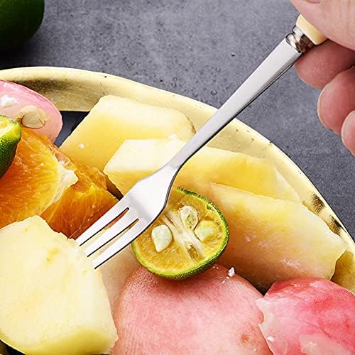 Akoak 5 PCs Aço inoxidável Fruit Fork Fork pode ser usado como Banco de Cocktail Bolo de Cocktail de Fruta Acessórios para Almoço de Cozinha de Cozinha