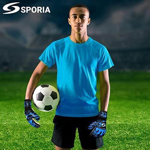 Luvas para jovens adultos Sporia Goletes com as luvas removíveis de 5 dedos, luvas de goleiro de futebol respiráveis