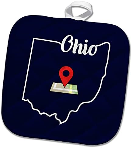 3drose visitando Ohio aqui estadual esboço marcador de viagem - Potholders