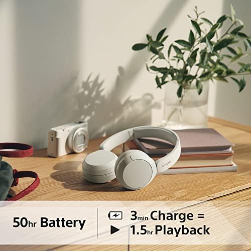 Sony Wireless Bluetooth Headphones - Até 50 horas de duração da bateria com função de carga rápida, modelo na orelha -