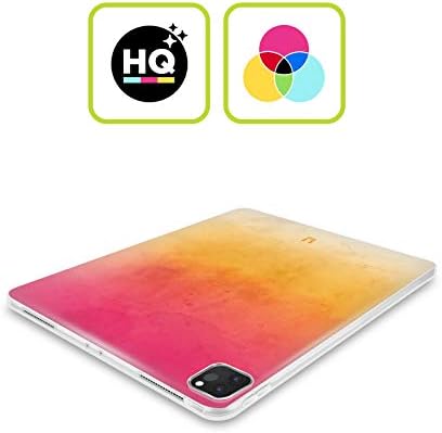 Caixa de cabeça projeta a aquarela rosa e amarela Ombre Soft Gel Case Compatível com Apple iPad 10.9
