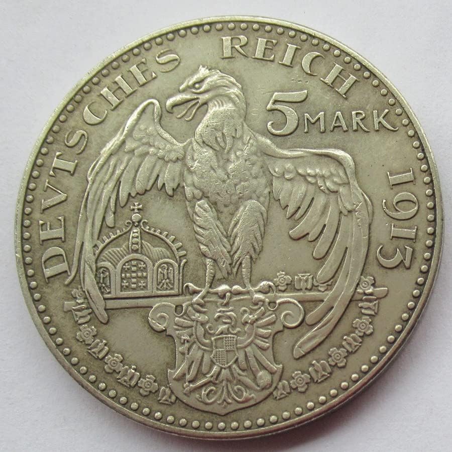 Alemão 5 Mark 1913 Réplica estrangeira Coin Comemoration