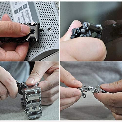 Chave de fenda pulseira multifuncional Ferramenta de bracelete de aço inoxidável Ferramenta de chave de fenda para navegar MDJ998 -