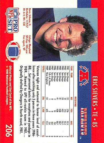 1990 Pro Set #206 Eric Sievers RC