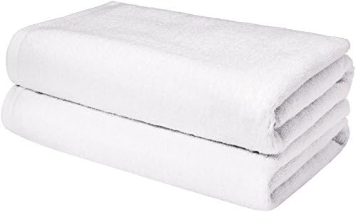 Folha de banho do Basics Basics- algodão, 2 pacote, branco
