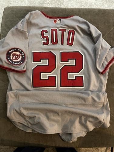 Juan Soto 2022 Game usou Jersey 3 HR Jersey/MLB Holo… 2 nd WS Year? - Game usou camisas da MLB