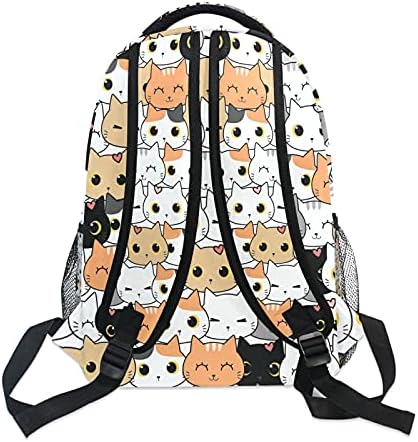 Mochilas de gatos fofos de mchiver para laptop de viagem escolar Backpack com mochila de bolso leve de bolso de bolso de água
